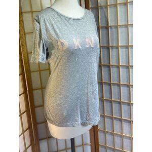DKNY Sm Embroidered Logo Cotton T-Shirt